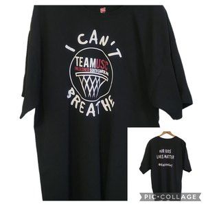 t shirt black lives matter i can't breathe team uscc bball no excuse gang sz 2xl